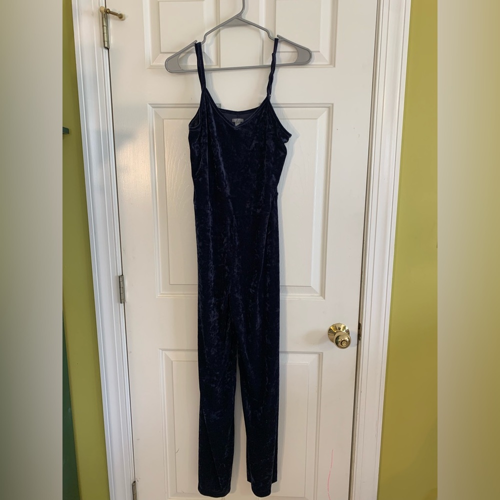 Aerie Blue Velvet Romper